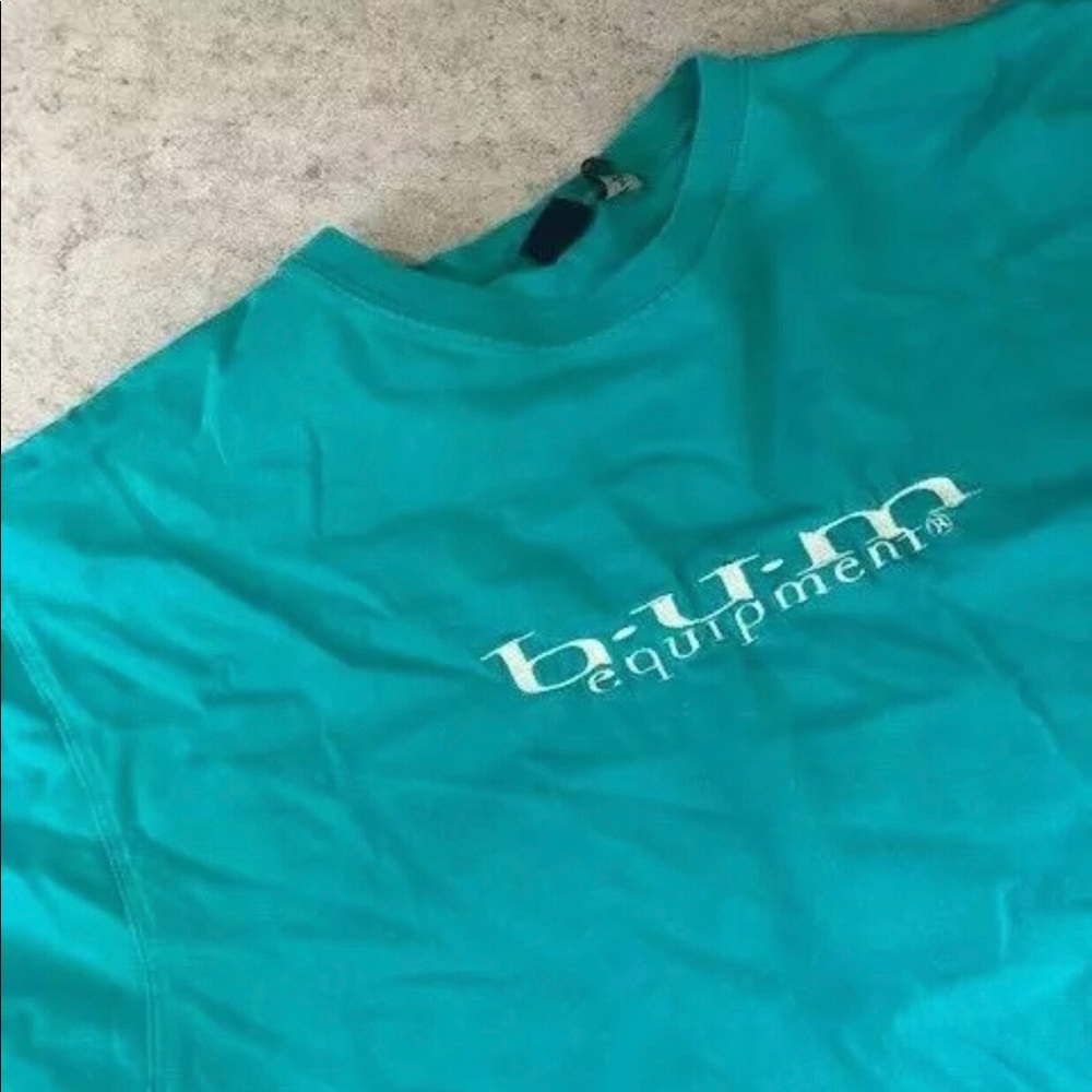 Vintage BUM Equipment Large Teal t-shirt 90s 1990s